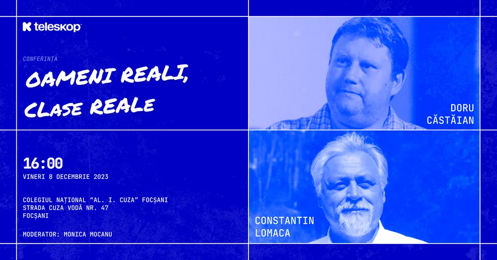 Conferință la Focșani - Oameni reali, clase reale