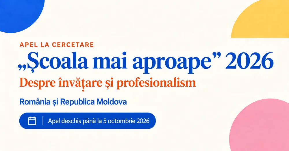 Apel comun pentru școlile din România și Republica Moldova: cum percep elevii legătura dintre învățare și conceptul de a fi bun profesionist? (acord de parteneriat în articol)